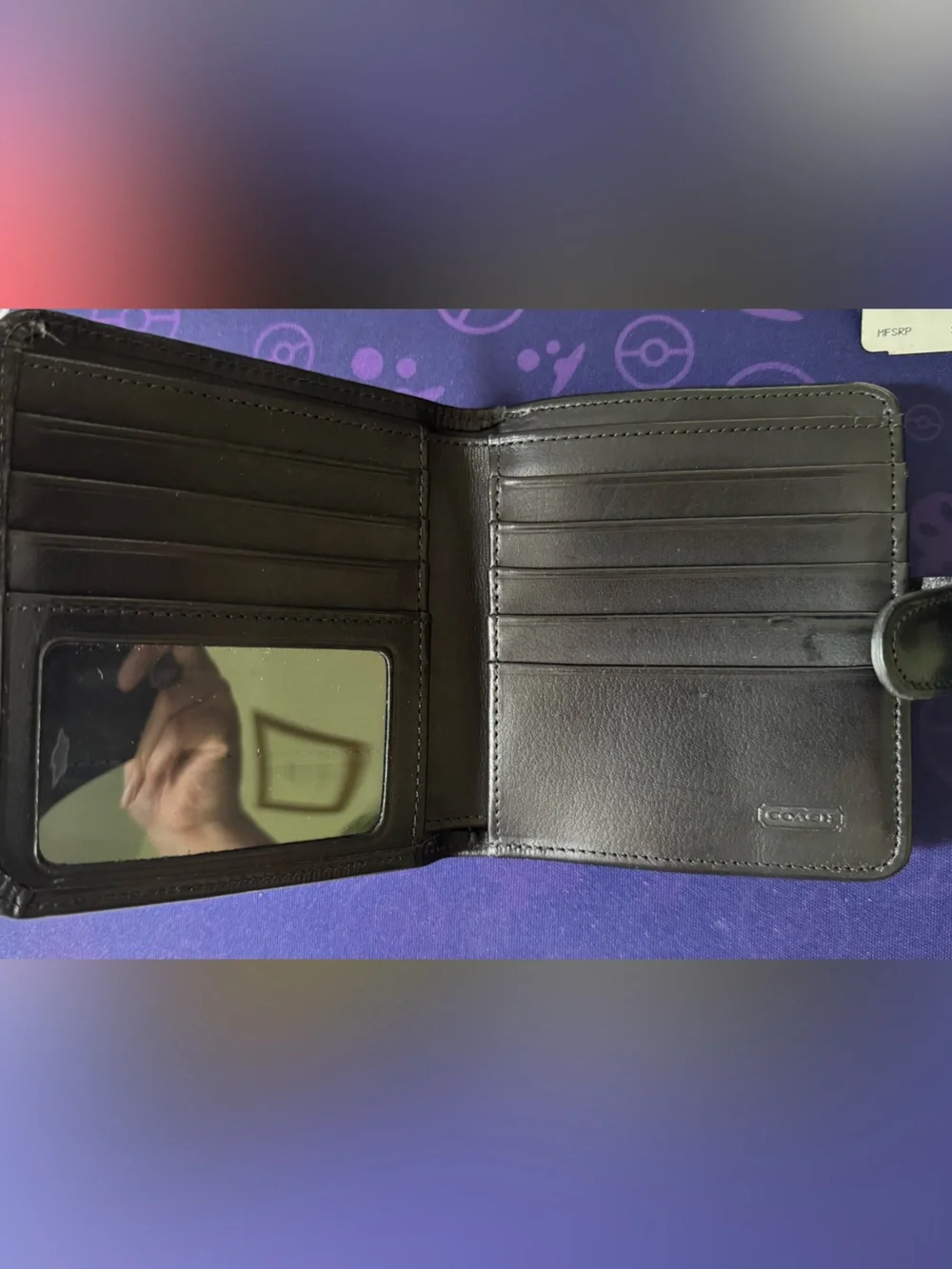 Coach Black Leather Bifold Wallet